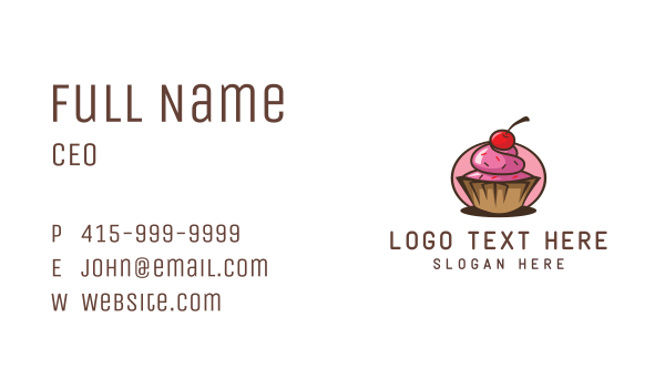 Cherry Cupcake Sweets Business Card Design Image Preview