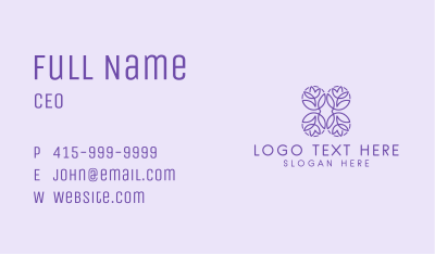 Purple Flower Shop Business Card Image Preview