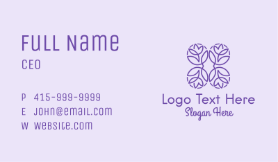 Purple Flower Shop Business Card