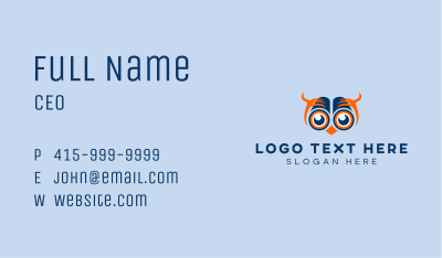 Telescope Eyes Owl Business Card Image Preview