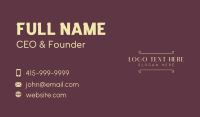 Elegant Border Wordmark Business Card Preview