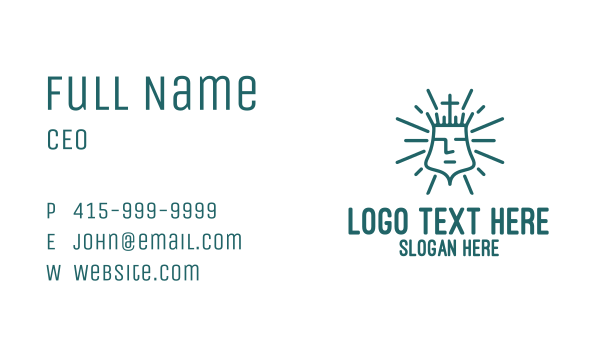 Abstract Christian Head Business Card Design Image Preview