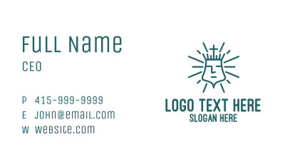 Abstract Christian Head Business Card Image Preview