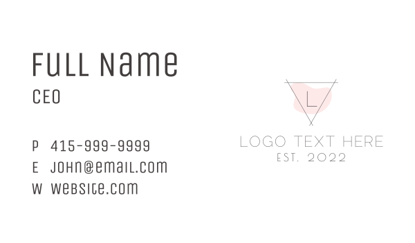 Classy Beauty Cosmetics Letter Business Card Design Image Preview