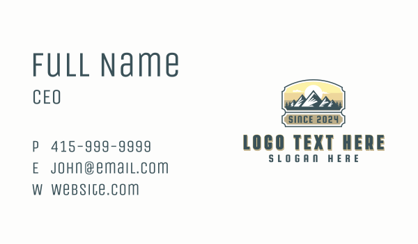 Mountain Nature Park Business Card Design Image Preview