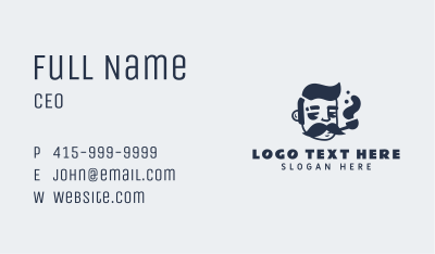 Hipster Smoking Pipe Business Card Image Preview