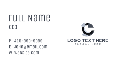 Digital Software Letter C Business Card Image Preview