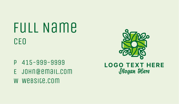 Nature Vine Cross  Business Card Design Image Preview