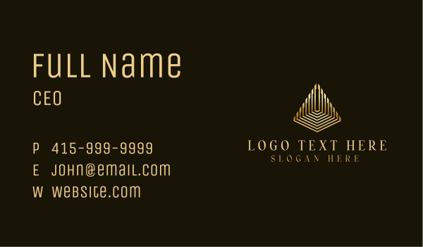 Premium Finance Pyramid Business Card Design Image Preview