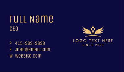 Wing Crown Emblem Business Card Image Preview