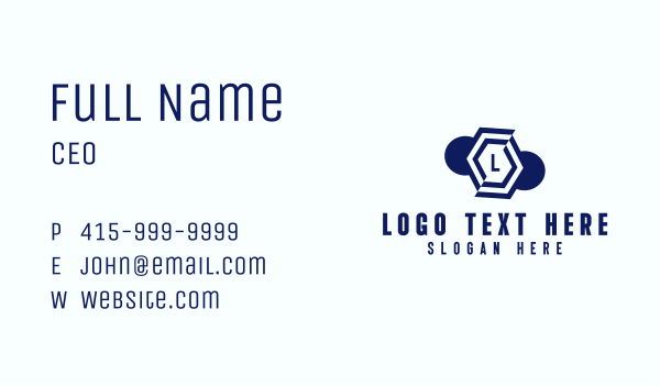 Geometric Sliced  Hexagon Business Card Design Image Preview
