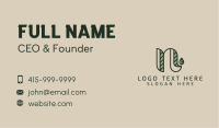 Vintage Nature Letter N Business Card Image Preview