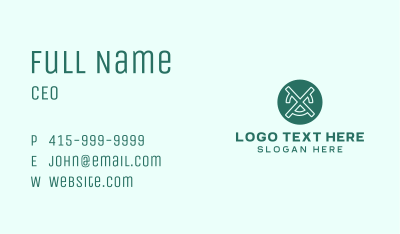 Modern Letter X Symbol Business Card Image Preview