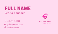 Pink Rose Letter C  Business Card Image Preview