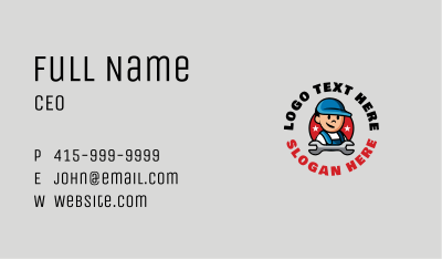 Mechanic Wrench Repair Business Card Image Preview
