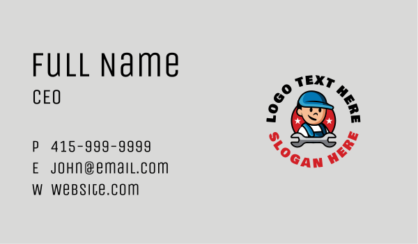 Mechanic Wrench Repair Business Card Design Image Preview
