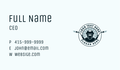 Mechanic Welding Repair Business Card Image Preview