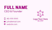 Linear Pink Star Decoration Business Card Image Preview