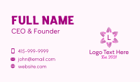 Linear Pink Star Decoration Business Card Preview