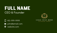 Prestige Leaf Crown Shield Business Card Design