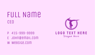 Yoga Pilates Pose Business Card Image Preview