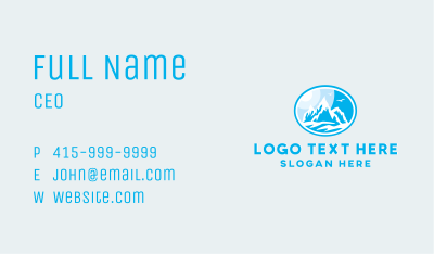 Mountain Peak Hiking Business Card Image Preview