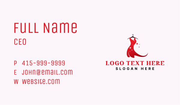 Stylish Fashion Dress Business Card Design Image Preview