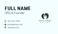 Afro Female Salon Business Card Image Preview