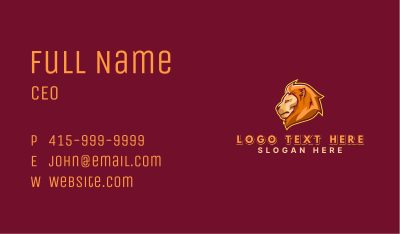 Lion Wild Animal Business Card Image Preview