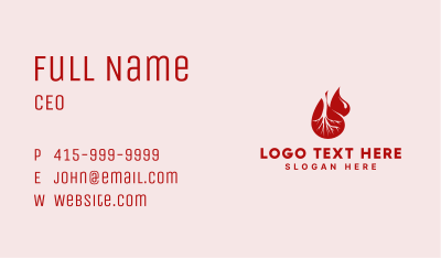 Blood Vessel Droplets Business Card Image Preview