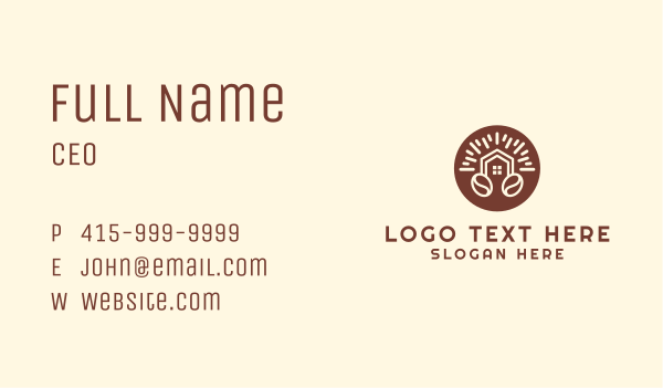 Realty House Coffee Bean Business Card Design Image Preview