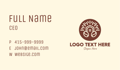 Realty House Coffee Bean Business Card Image Preview