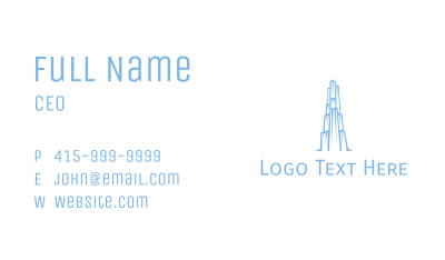 Ice Building Outline Business Card