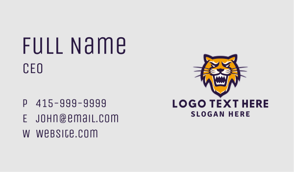 Angry Lion Animal Business Card Design Image Preview