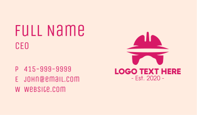Pink Respiratory System Business Card Image Preview