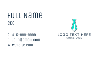 Necktie Laboratory Tube  Business Card Image Preview