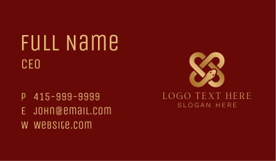 Celtic Knot Snake Business Card Image Preview