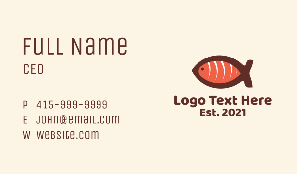 Salmon Sashimi Restaurant Business Card Design Image Preview
