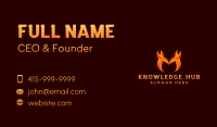 Flame Blaze Letter M Business Card Image Preview