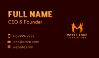 Flame Blaze Letter M Business Card Image Preview