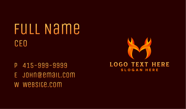 Flame Blaze Letter M Business Card Design Image Preview