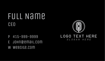 Microphone Voice Star Business Card Image Preview