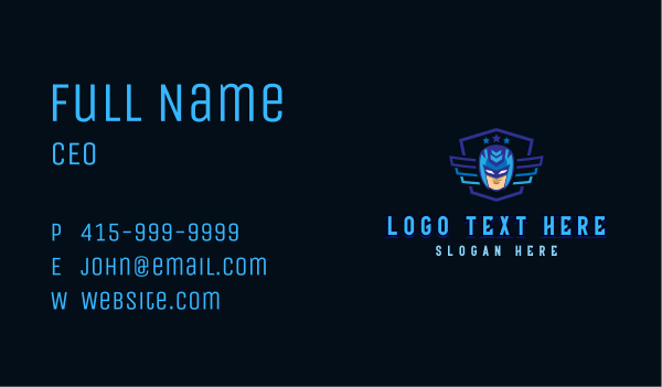 Hero Mask Gaming Business Card Design Image Preview