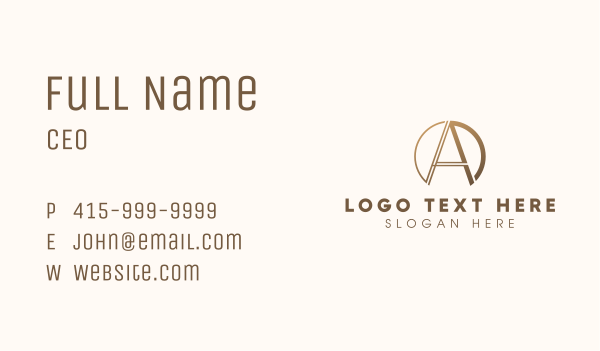 Luxury Brand Letter A Business Card Design Image Preview