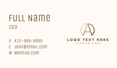 Luxury Brand Letter A Business Card Image Preview