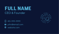 Blue Surfing Wave  Business Card Image Preview