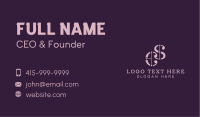 Clothing Boutique Monogram Business Card Image Preview