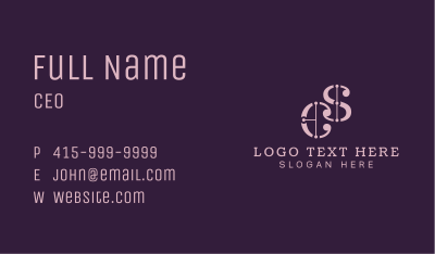 Clothing Boutique Monogram Business Card Image Preview