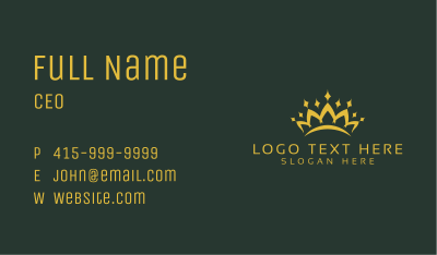 Yellow Pageant Crown Business Card Image Preview