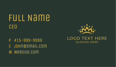 Yellow Pageant Crown Business Card Image Preview